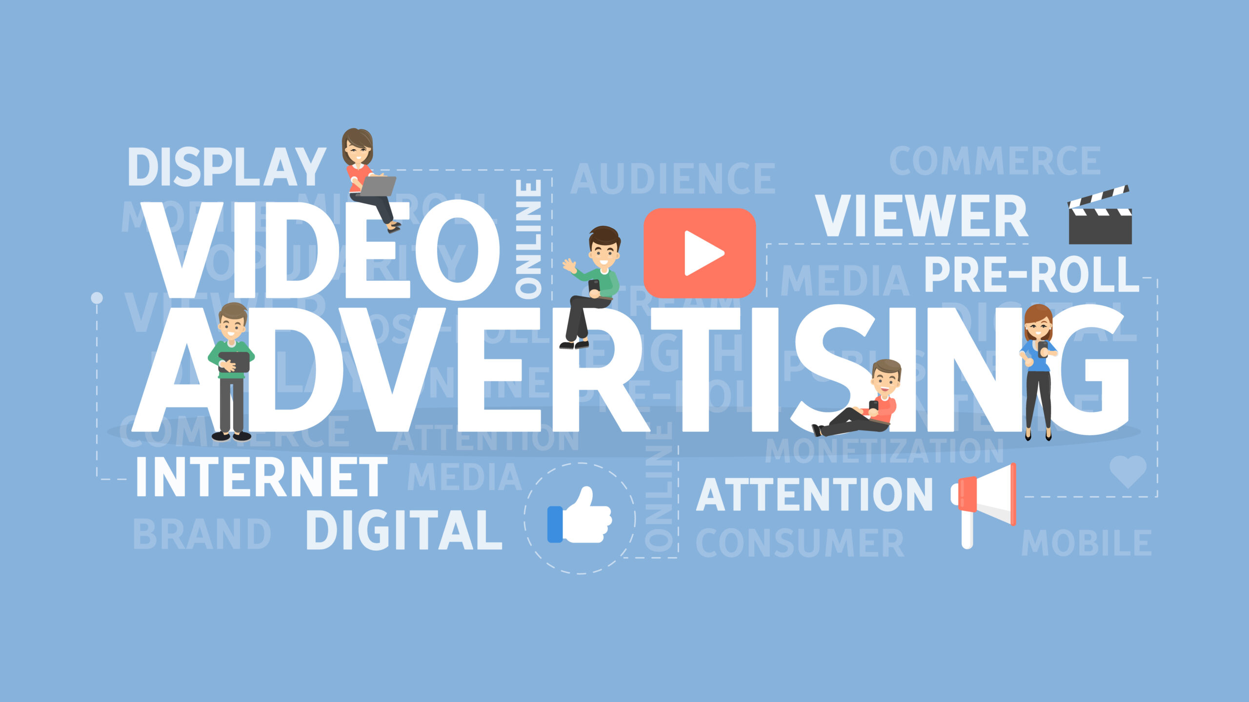 Video advertising concept.